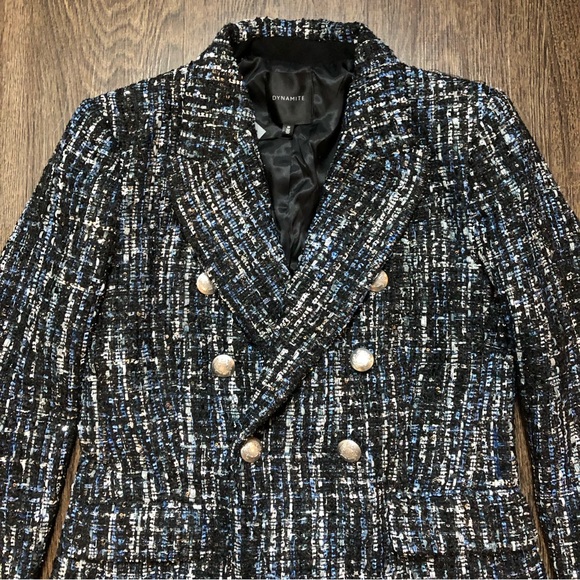 🦋HOST PICK🦋Dynamite Paloma Metallic Tweed Blazer - Picture 7 of 17